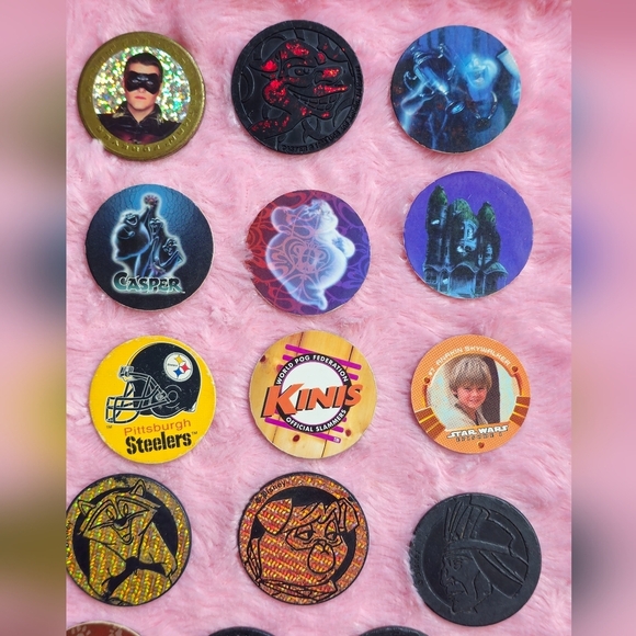 Vintage 90s Disney Casper Batman POGS & Slammers Set of 19 - Picture 4 of 5